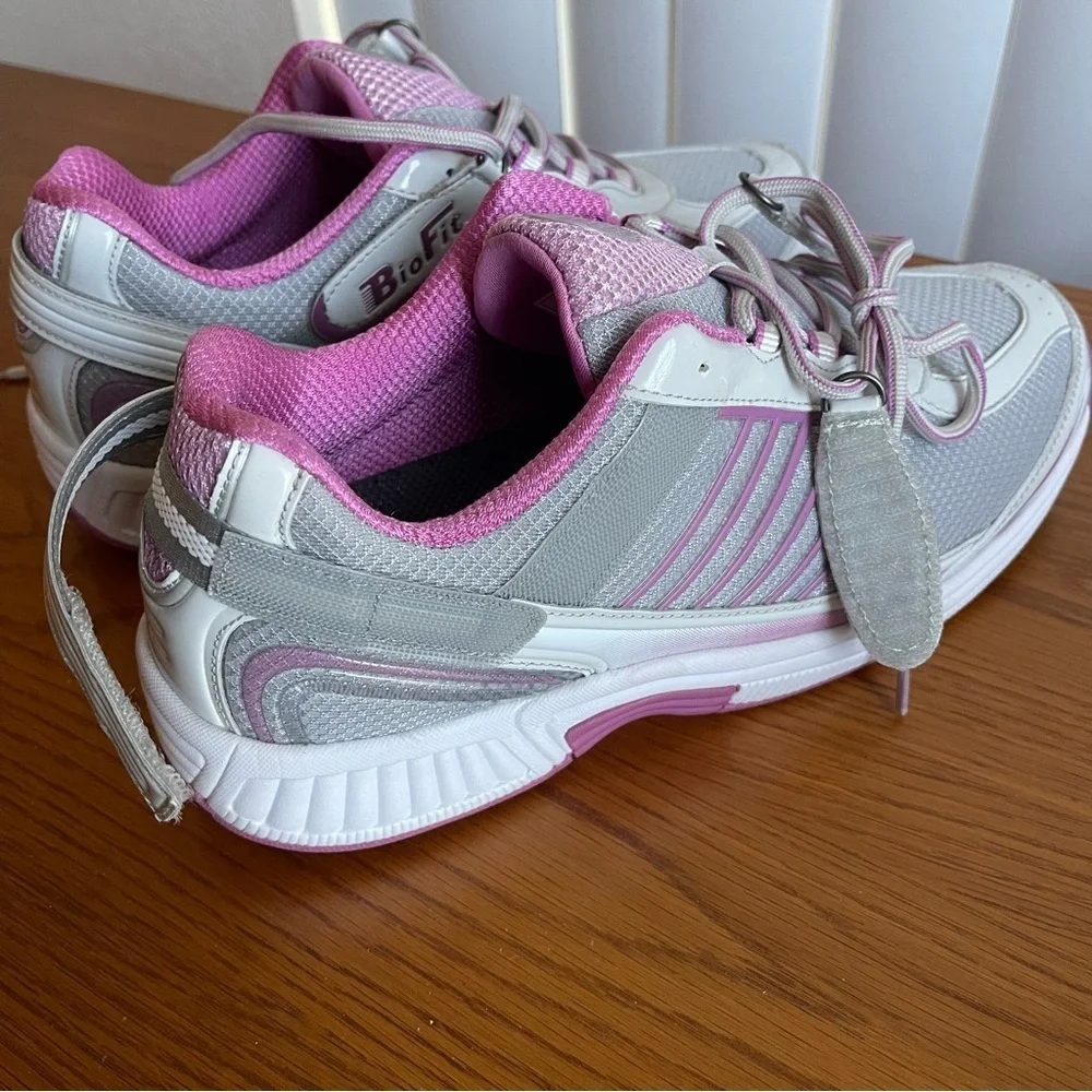Orthofeet BioFit Verve 973 Tie-Less Comfort Sneakers Pink/Gray Size 10 Wide